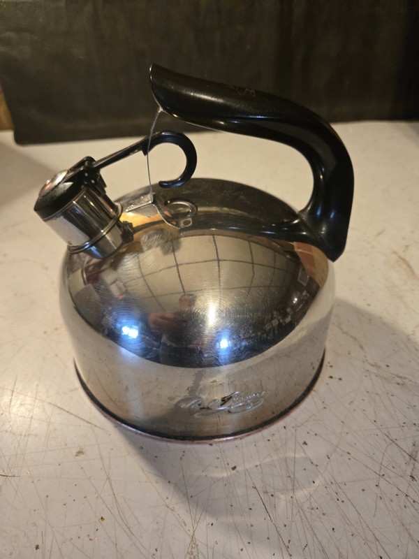 VINTAGE REVERE WARE COPPER BOTTOM TEA POT KOREA C95-C