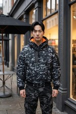 Mens Security Bomber Jacket Padded Hooded Coat Bouncer Pulsar Location 2in1 MA1
