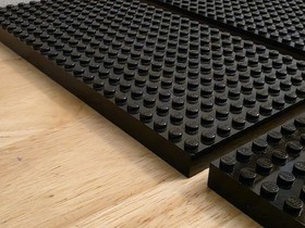 Lego Lot of 3 Brick 12 x 24 Black Thick Plate 30072 Castle Star Wars + Extras!