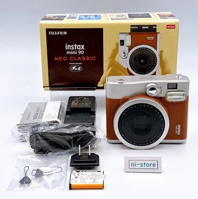 Fujifilm Instax Mini 90 Neo Classic Instant Film Camera Brown in Box - Mint S+ - Image 1 of 4