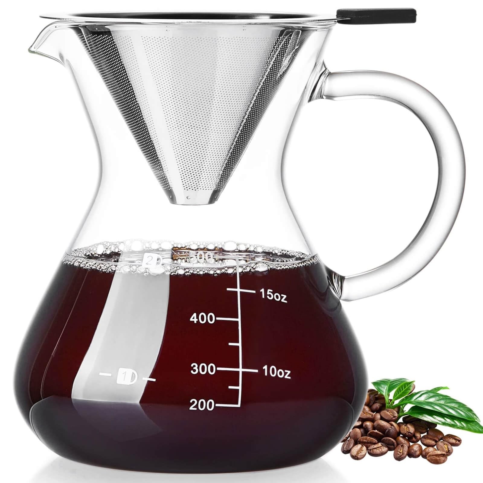 With Double Stainless Filter 17oz, Thickened Heat-re...