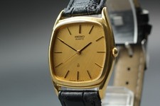 Exc 5 SEIKO Chariot 5931-5270 Gold Dial Quartz Men's Watch From Japan