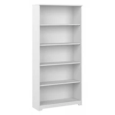 Bush Furniture Tall 5 Shelf Bookcase, Large Open Bookshelf, Sturdy Display Ca...