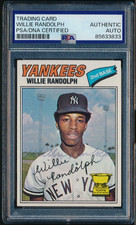 1977 Topps #359 Willie Randolph AS Rookie signed auto PSA/DNA EXMT centered *
