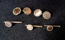 Mother of Pearl Formal Vintage Cuff Links  Shirt Studs Tuxedo Formal Prom