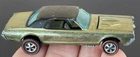 Vintage Hot Wheels Redline 1968 Olive Custom Cougar w/BLACK Roof HK - Wonderful!