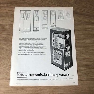 GRAM55 MAGAZIN WERBUNG 11X8 TDL STUDIO 3 TRANSMISSION LINE LAUTSPRECHER