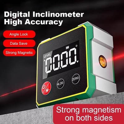 Mini LCD Digital Winkelmesser Magnet Winkelmessgerät Neigungsmesser Inklinometer