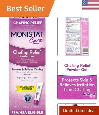 Chafing Relief Powder Gel 1.5 Oz - Daily Comfort & Protection for Delicate Areas