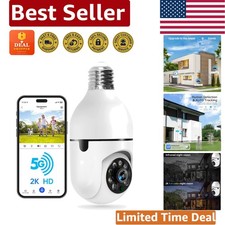 WiFi Light Bulb Security Camera - 5G/2.4G Dual-Band, 360  View, Waterproof