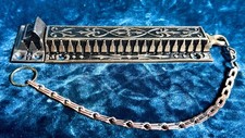 RESTORED Antique Spring Loaded Door Slide Bolt Surface Latch Lock  Keeper