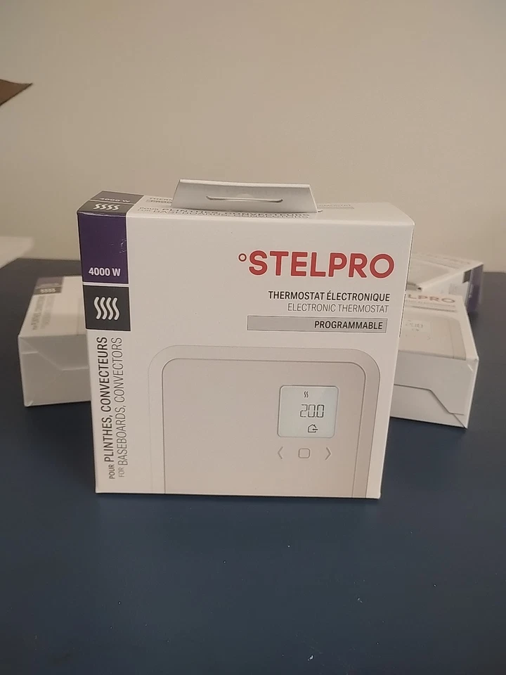 Case of 5 STELPRO ST402P 4000W Programmable Electronic Thermostat. New - Image 2 of 4
