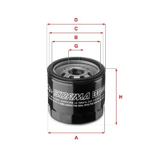 ÖLfilter FüR Fiat Brava 182 1.7 95 Bis 01 Sofima Original AR67204-image