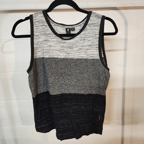 Ocean Current Boys Gray Striped Tank Top Size L 10/12 Sleeveless Shirt
