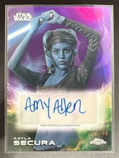 2025 Topps Chrome Star Wars Sapphire Amy Allen as Aayla Secura Auto #A-AM