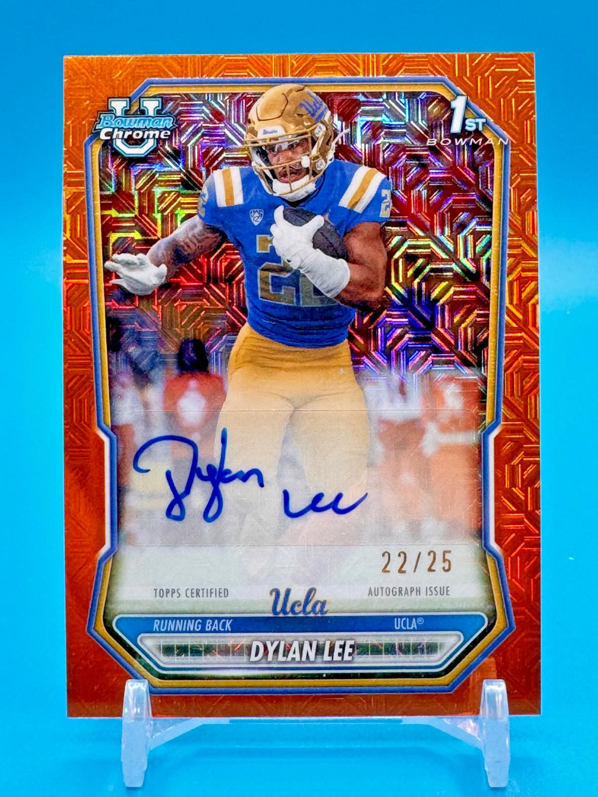 2026 Bowman Chrome U Dylan Lee #BCPA-DYL Bowman 1st Orange Mojo AUTO /25