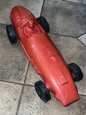 VINTAGE EARLY 1960S MARX- RED PLASTIC 23  RACE CAR MOTOR ROAR FRICTION POWERED