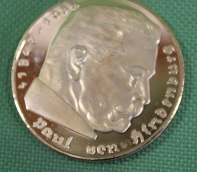 German World War II Chancellor Paul von Hindenburg 5 Mark Coin | eBay