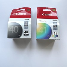 Genuine CANON Pixma Ink Cartridges PG-40 Black & CL-41 Color OEM Tank Set
