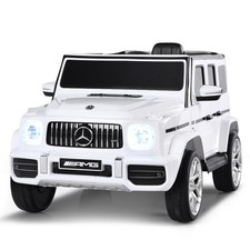 12V Kids Ride On Car Licensed Mercedes-Benz G63 w/Music  Remote Control White