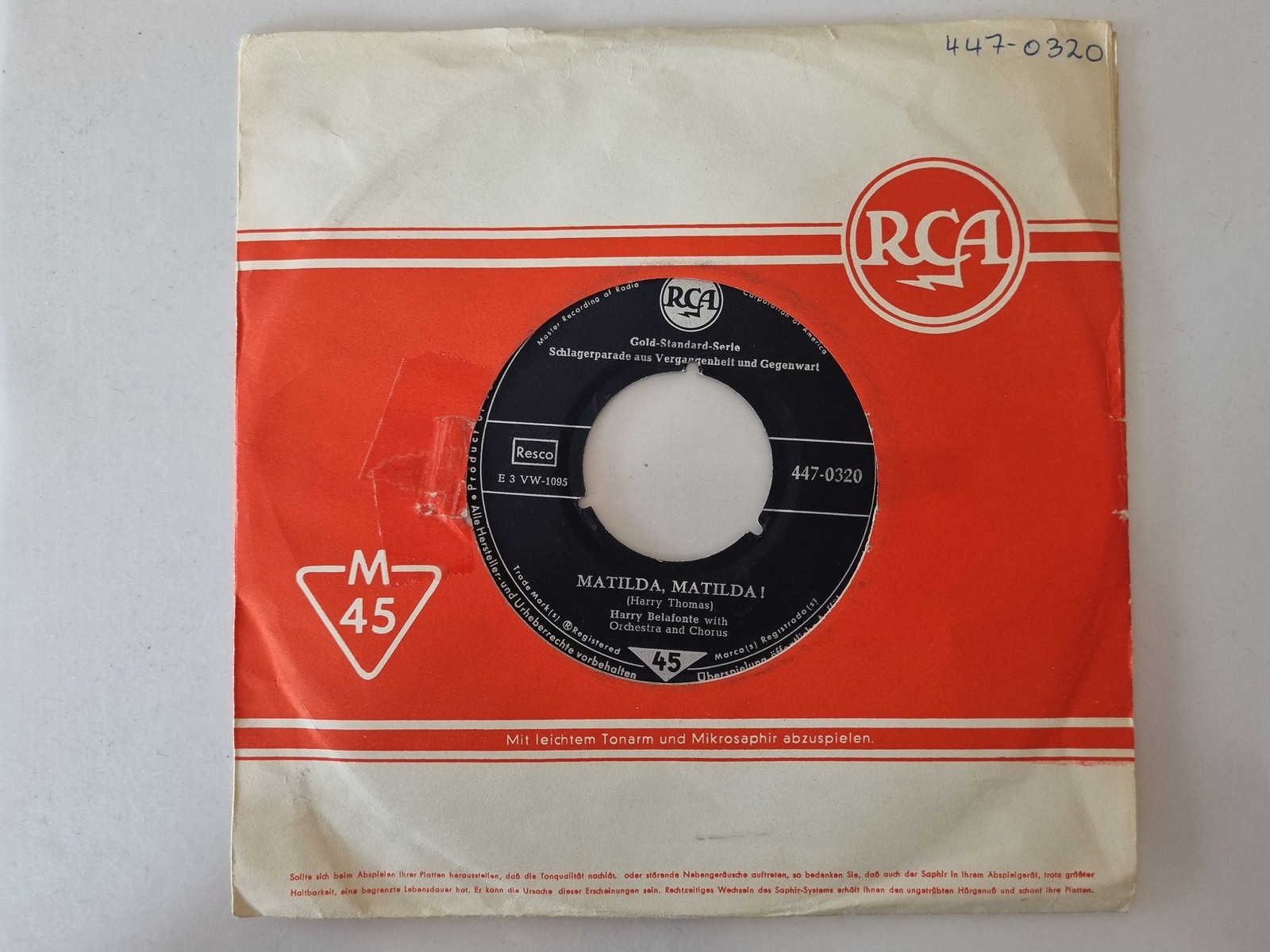 Harry Belafonte - Matilda, Matilda! / Suzanne 7'' Vinyl Germany