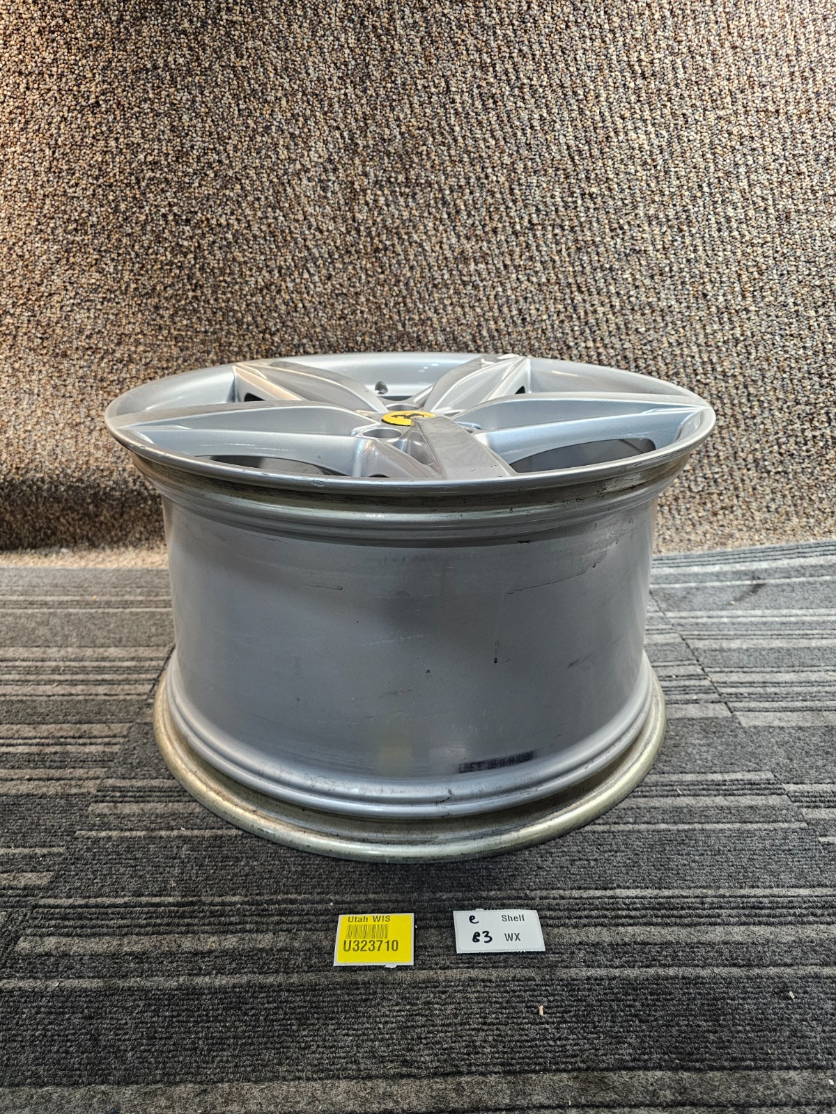 (QTY 1) Ferrari F152 Silver 5-Spoke Wheel Rim 20x11.5 5x114.3 71.6mm 270411 USED