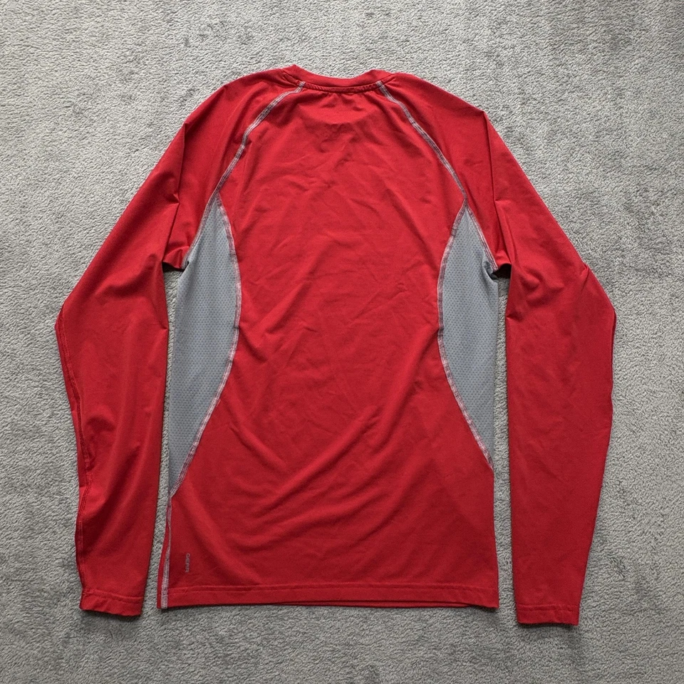 Champion Gear Shirt Mens Medium Red Gray PowerFlex Long Sleeve Athletic Training - Image 2 of 4