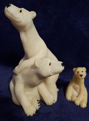 2 Quarry Critters  Peter & Polly  & ''Paulie'' Bears Second Nature Design 2000 