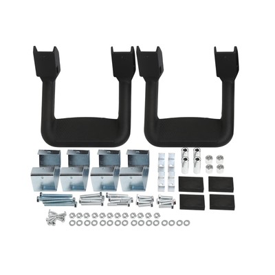 2 Pieces (1 Pair) Black Powder Coated Truck Side Step Set, Includes Mounting ...