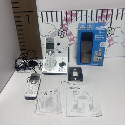 AT&T DL72250 Two Handset Answering System Connect to Cell & Smart Call Blocker 