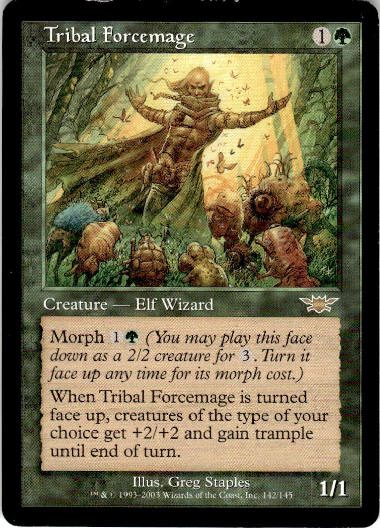 2003 Legions Magic The Gathering Tribal Forcemage 142/145 Regular old frame LP