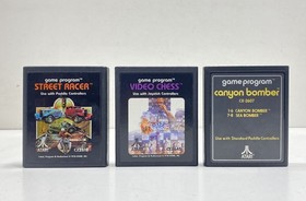 Atari 2600 Bundle: Street Racer, Video Chess & Canyon Bomber