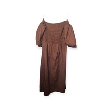 Women's Reformation brown, off the shoulder midi dress, size XL