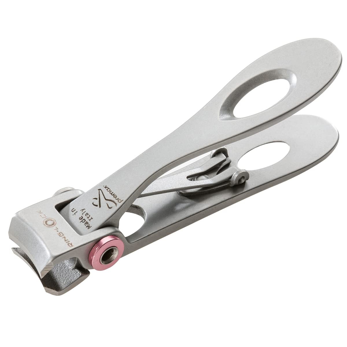 Coupe-ongles en acier inoxydable rose Remos avec lames affûtées pour coupe nette