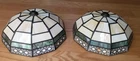 Vintage Stained Glass Mission Tiffany Style Lamp Shades Set of 2