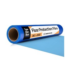TapeManBlue Floor Protection Film, 36" x 200', Made in USA, Blue Self Adhesiv...