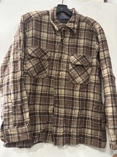VINTAGE PENDLETON FLANNEL SHIRT 100 WOOL SIZE LARGE BEAUTIFUL CONDITION
