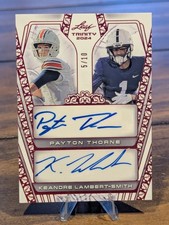 2024 Leaf Trinity - Dual Auto Payton Thorne, Keandre Lambert-Smith Red /10 