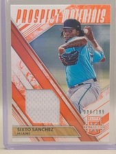 2019 Panini Elite #PM-SS Sixto Sanchez Prospect Materials Orange