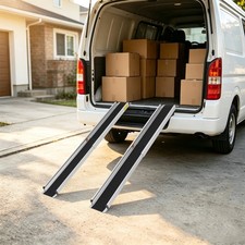 5FT Portable Wheelchair Ramp, Adjustable Aluminum ramps for wheelchairs