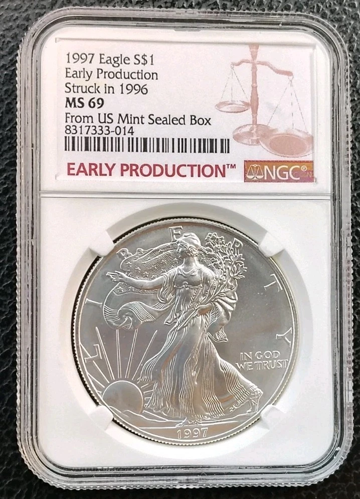 American Eagle MS 69 Graded 1997 Silver Bullion Coins for sale | eBay