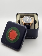 2023 Fossil Grant Men Chronograph Analog Rosegold Watch Blue Band  Box TFPC    