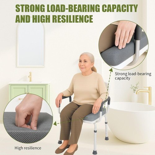 ，Shower Seat Cushion, Soft Chair Pad for Elderly Bathing，Easy to Clean & Quick D - Picture 2 of 12