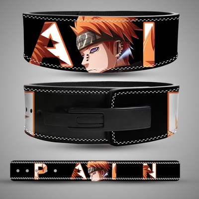 NAGATO PAIN Weightlifting Belt Naruto Anime Lifting Belt Leather Gym Belt
