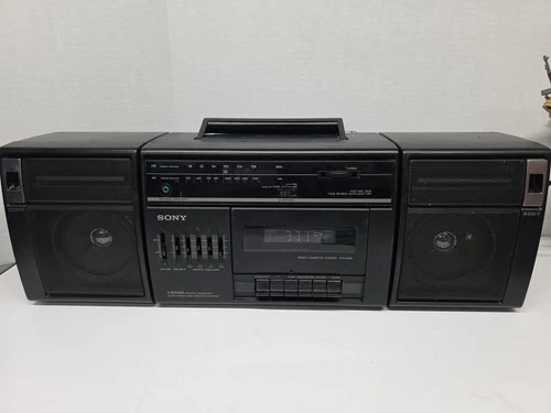 Sony CFS-1020 Vintage Boombox Cassette Radio | Detachable Speakers | Working