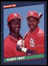 1986 Donruss Fleet Feet (Willie McGee/Vince Coleman) Baseball Cards #651