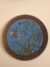 A Japanese Meiji Period Cloisonne Enamel Charger Dated Between 1868 to 1912