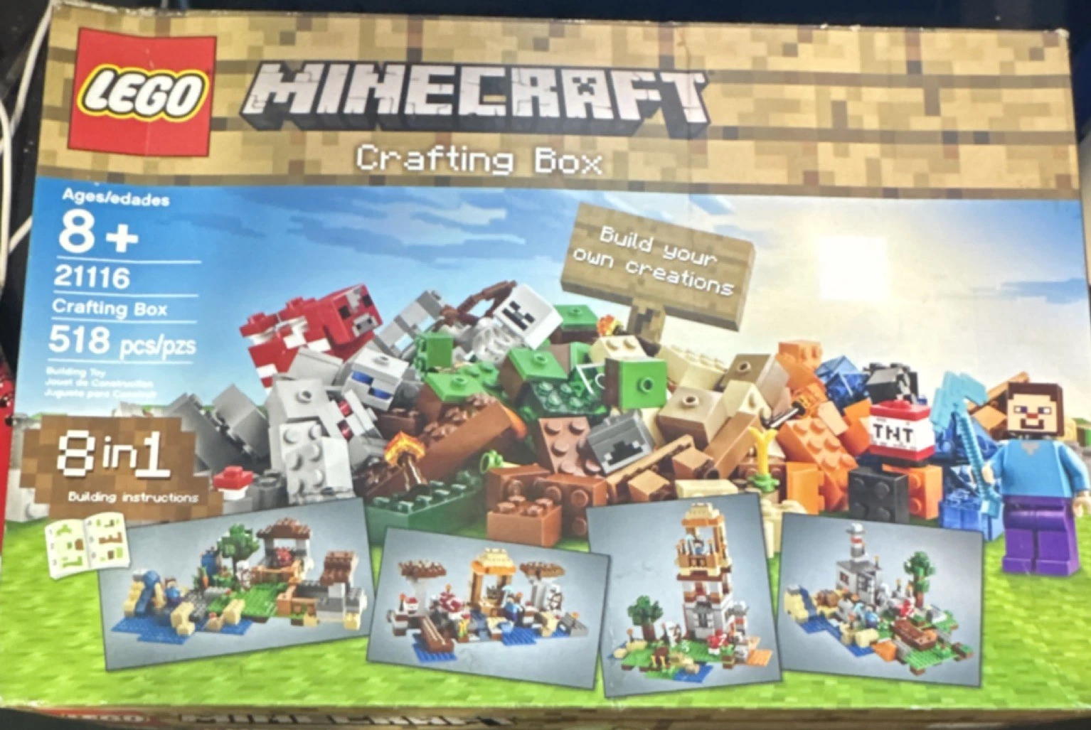 LEGO Minecraft Crafting Box 21116 Complete Set 518 Pieces Boxed