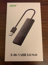 Acer USB Hub 4 Ports, Multiple USB 3.0 Hub, USBA Splitter for Laptop with Typ...