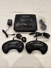 SEGA Genesis II Model 2 16MB Home Console Black OEM Controllers Works Great!